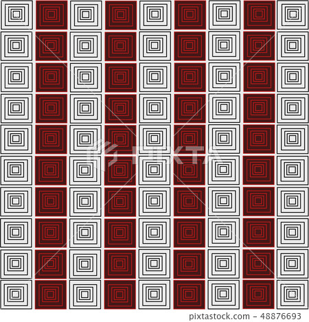 Line art black stacked squares and red line art st Line art black stacked squares and red line art st 48876693