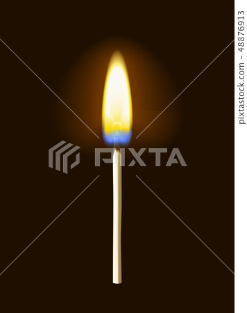 Realistic burning match 48876913
