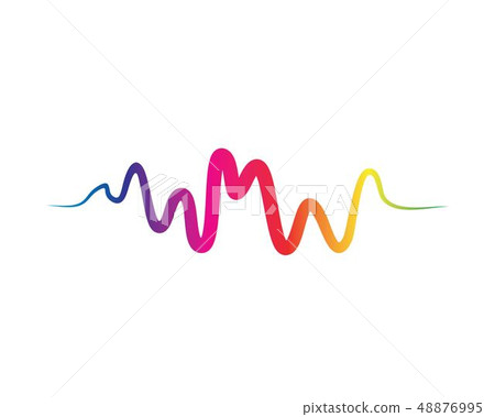 Sound waves vector illustration 48876995
