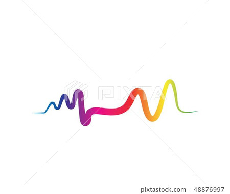 Sound waves vector illustration 48876997