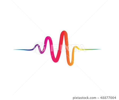 Sound waves vector illustration 48877004