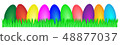Colorful easter eggs 48877037
