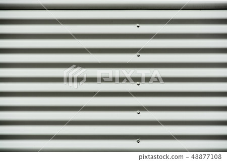Corrugated white painted metal sheet texture Corrugated white painted metal sheet texture 48877108