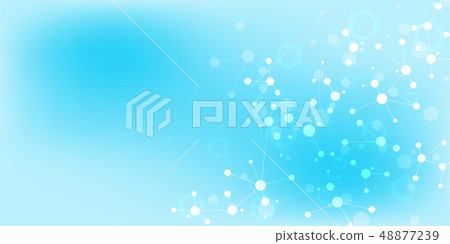 Abstract technology and innovation background with molecular structures and neural network 48877239