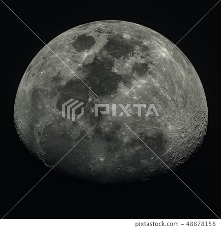 Earth's Moon at Waxing gibbous phase 48878158