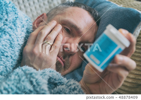 Mature man suffering from depression 48878409