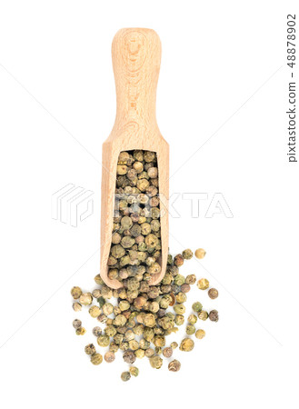 Green pepper peas in scoop 48878902