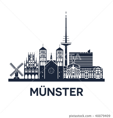 vector, muenster, skyline 48879409