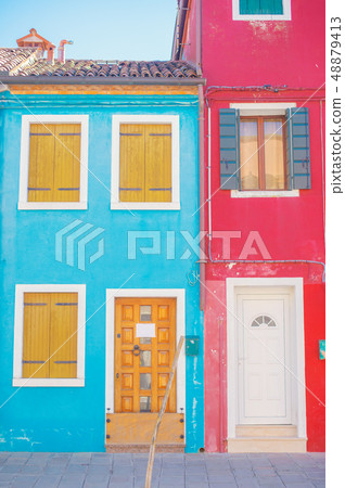 Colorful houses in Burano, Venice, Italy Colorful houses in Burano, Venice, Italy 48879413