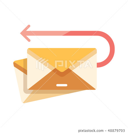Returned mail flat illustration 48879703