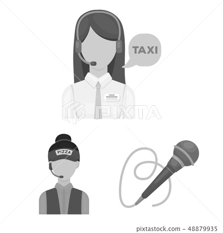 Isolated object of karaoke and music logo. Set of karaoke and club vector icon for stock. 48879935
