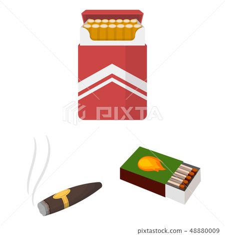 Vector design of smoke and no symbol. Set of smoke and stop vector icon for stock. 48880009