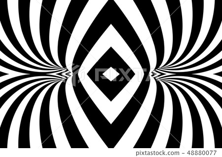 Black and white lines optical illusion 48880077