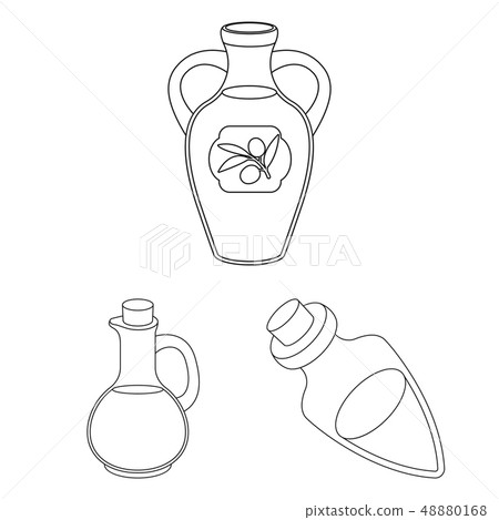 Isolated object of food and bung logo. Set of food and oil stock vector illustration. Isolated object of food and bung logo. Set of food and oil stock vector illustration. 48880168