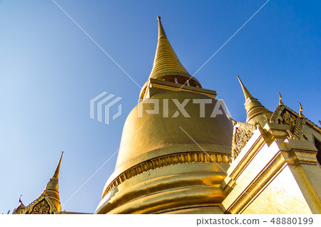 Placey Thana Chedi (golden pagodas) 48880199