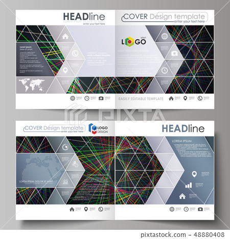 Business templates for square design bi fold brochure, magazine, flyer, booklet or report. Leaflet Business templates for square design bi fold brochure, magazine, flyer, booklet or report. Leaflet 48880408