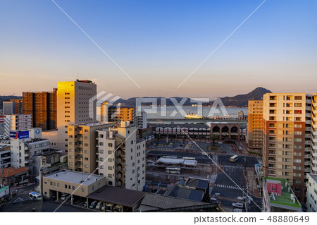 [Nagasaki Prefecture] Scenery in front of Sasebo Station 48880649