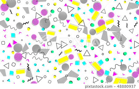 Pop art color background. Memphis pattern Pop art color background. Memphis pattern 48880937