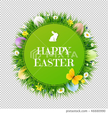 Happy Easter Postcard Transparent Background Happy Easter Postcard Transparent Background 48880990