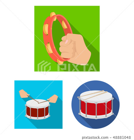 Collect Instrument. Sign Isolated object of drum and instrument sign.... - Stock Illustration ...