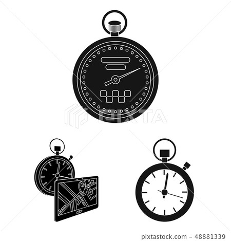 Vector illustration of stopwatch and watch logo. Collection of stopwatch and stop stock vector Vector illustration of stopwatch and watch logo. Collection of stopwatch and stop stock vector 48881339