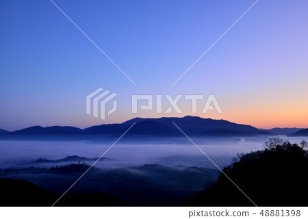 Sea of clouds in the Kameoka basin 48881398