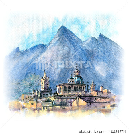 Palermo at sunset, Sicily, Italy 48881754