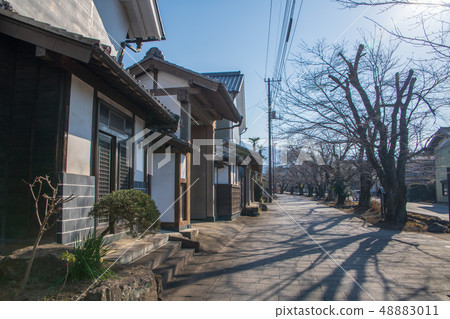 沿群馬縣Rakuraka町的城大鎮大分Yuukawa堰 48883011