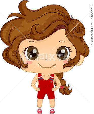 Kid Girl Wrestler Illustration Kid Girl Wrestler Illustration 48883380