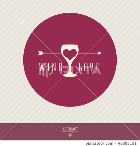 Flat simple vector logo of wine label or winery Flat simple vector logo of wine label or winery 48885181
