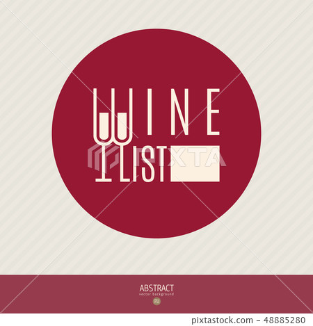Flat simple vector logo of wine label or winery 48885280