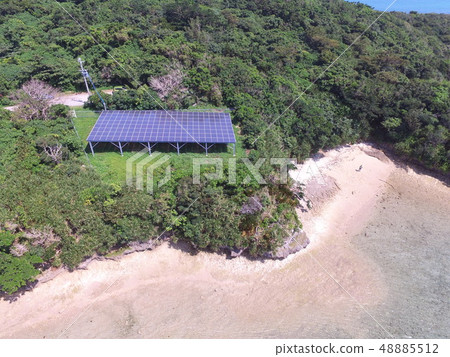 鳥瞰圖（沖繩縣達磨市）與熱帶島嶼無人機 48885512