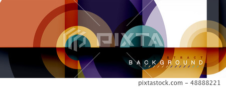 Vector circle composition, geometric minimal design illustration Vector circle composition, geometric minimal design illustration 48888221