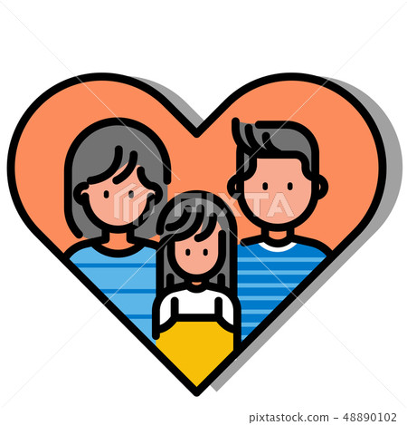 Family care giver LineColor illustration Family care giver LineColor illustration 48890102
