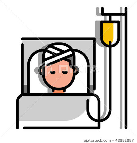 Inpatient department LineColor illustration 48891897