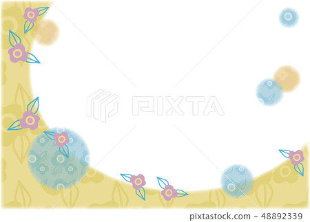 Retro flower frame etc 48892339
