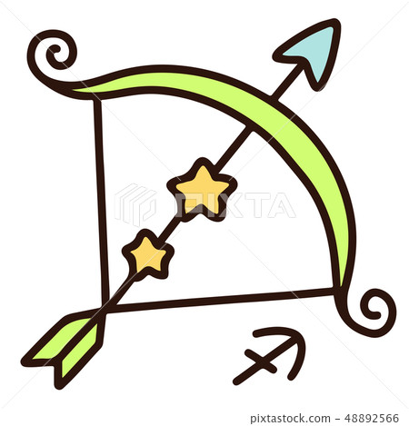主線簡單可愛的閃光射手座的插圖 48892566