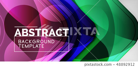 Shiny glossy arrows background, clean modern geometric design, futuristic composition 48892912