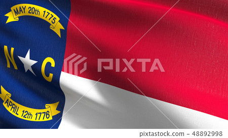 North Carolina state flag in The United States of North Carolina state flag in The United States of 48892998