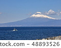 駿河灣漁船和富士山 48893526
