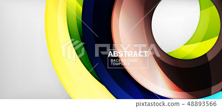 Glossy circles geometric background 48893566