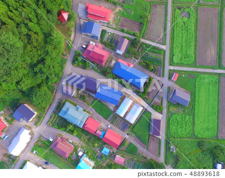 湖濱路/村莊的無人機照片〜無人機(豬苗代湖/西岸/會津若松福島縣赤井字屋Minato町) 湖濱路/村莊的無人機照片〜無人機(豬苗代湖/西岸/會津若松福島縣赤井字屋Minato町) 48893618