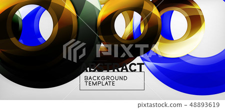 Glossy circles geometric background Glossy circles geometric background 48893619