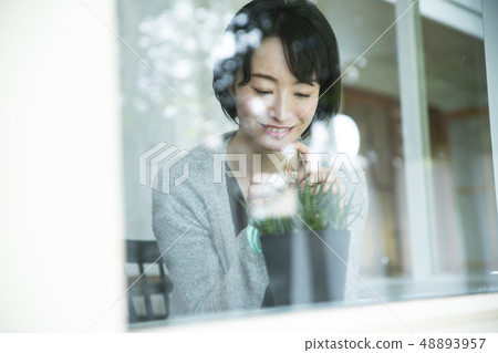 30s woman who loves succulents 48893957