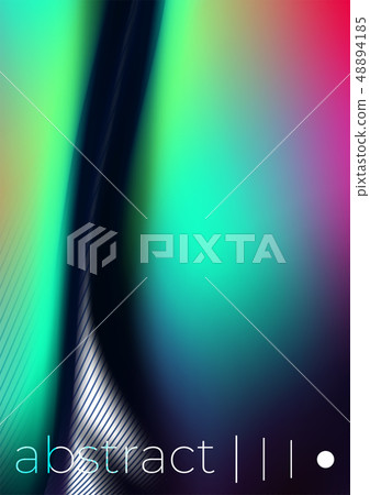 Hologram smoky cover template with geometric lines 48894185