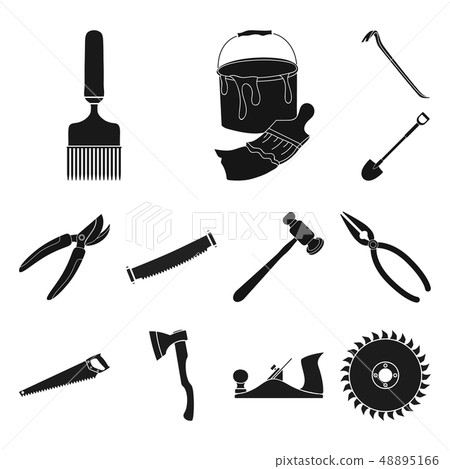 Isolated object of tool and construction icon. Set of tool and carpentry vector icon for stock. Isolated object of tool and construction icon. Set of tool and carpentry vector icon for stock. 48895166