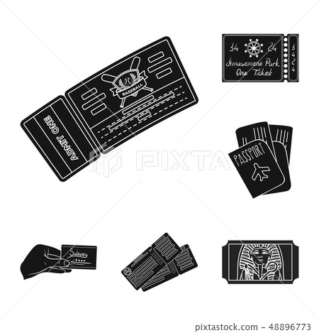 Vector illustration of ticket and movie logo. Collection of ticket and concert vector icon for stock Vector illustration of ticket and movie logo. Collection of ticket and concert vector icon for stock 48896773