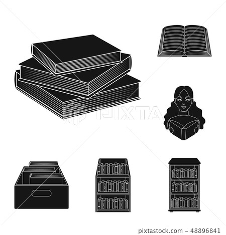 Vector design of  and  library  symbol. Collection of  and textbook  stock vector illustration. 48896841