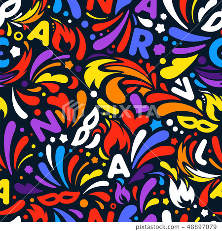 Colorful abstract seamless pattern Carnival design 48897079