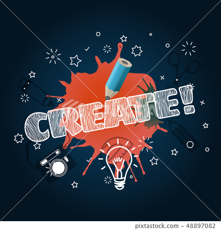 Create. Vector concept. Template for a text 48897082